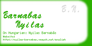 barnabas nyilas business card